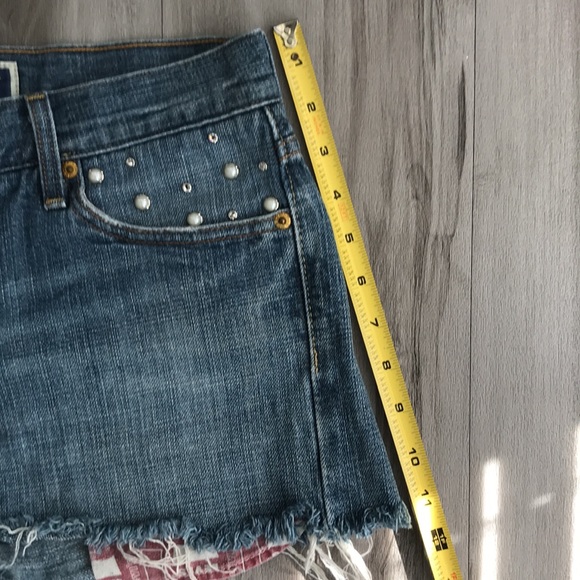 Vintage | Levi’s 514 Studded Slim Straight Jeans Short Blue Size W30 L30 - Picture 13 of 16